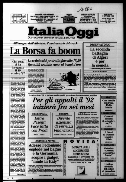 Italia oggi : quotidiano di economia finanza e politica